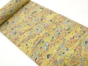 アンティーク　田舎風景模様　着尺反物